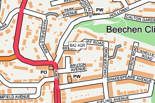 BA2 4QR map - OS OpenMap – Local (Ordnance Survey)