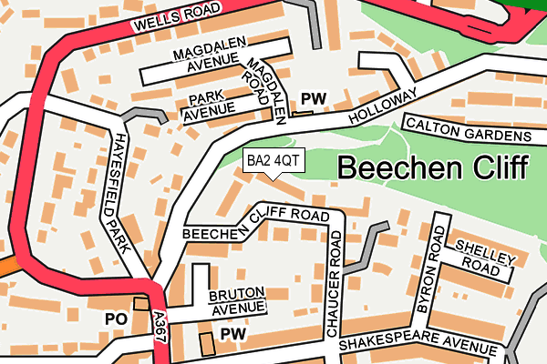 BA2 4QT map - OS OpenMap – Local (Ordnance Survey)