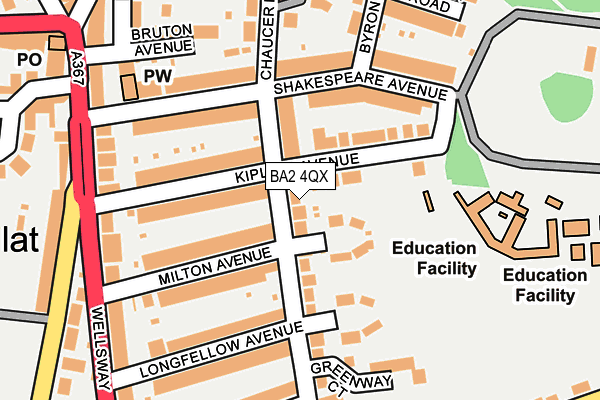 BA2 4QX map - OS OpenMap – Local (Ordnance Survey)