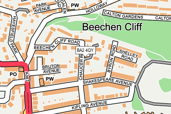 BA2 4QY map - OS OpenMap – Local (Ordnance Survey)