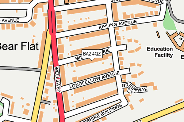 BA2 4QZ map - OS OpenMap – Local (Ordnance Survey)