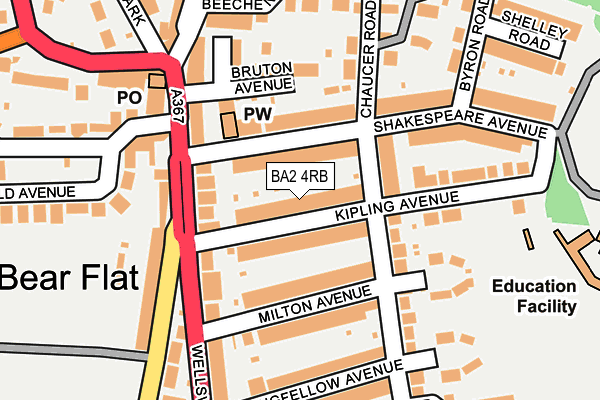 BA2 4RB map - OS OpenMap – Local (Ordnance Survey)