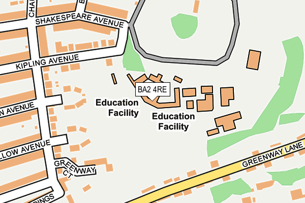 BA2 4RE map - OS OpenMap – Local (Ordnance Survey)