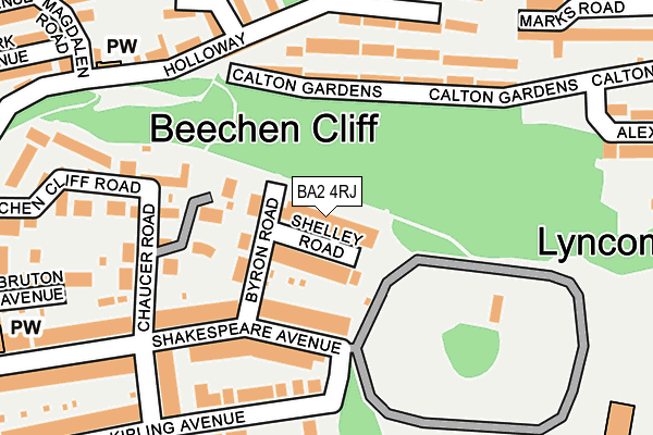 BA2 4RJ map - OS OpenMap – Local (Ordnance Survey)