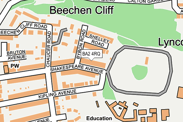 BA2 4RQ map - OS OpenMap – Local (Ordnance Survey)