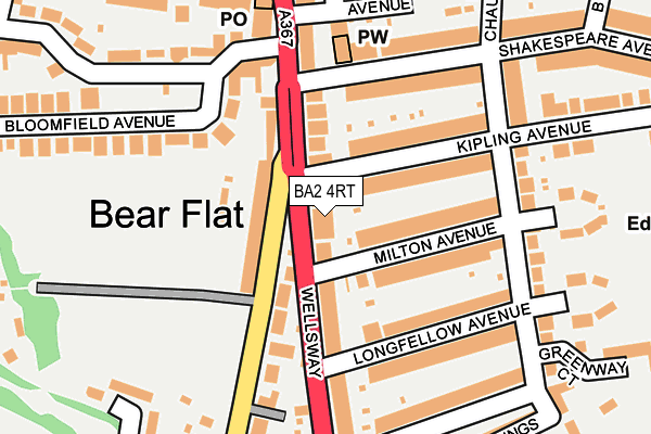 BA2 4RT map - OS OpenMap – Local (Ordnance Survey)