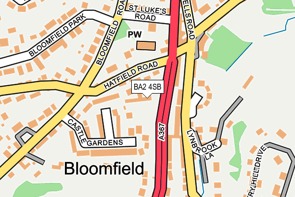 BA2 4SB map - OS OpenMap – Local (Ordnance Survey)