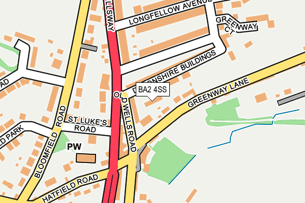 BA2 4SS map - OS OpenMap – Local (Ordnance Survey)