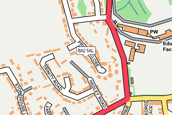 BA2 5AL map - OS OpenMap – Local (Ordnance Survey)