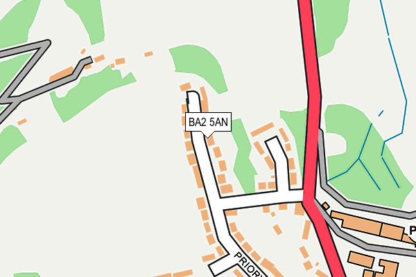 BA2 5AN map - OS OpenMap – Local (Ordnance Survey)