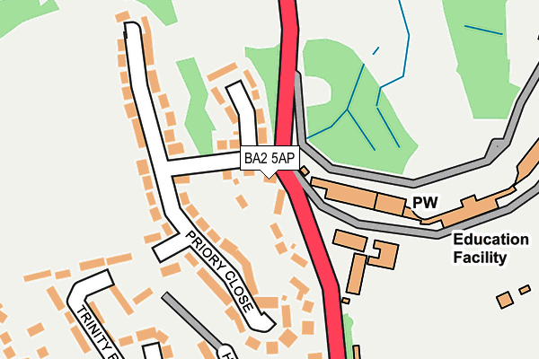 BA2 5AP map - OS OpenMap – Local (Ordnance Survey)