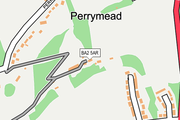 BA2 5AR map - OS OpenMap – Local (Ordnance Survey)