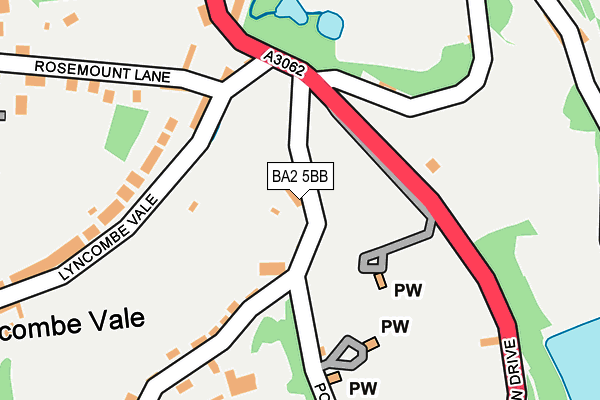 BA2 5BB map - OS OpenMap – Local (Ordnance Survey)