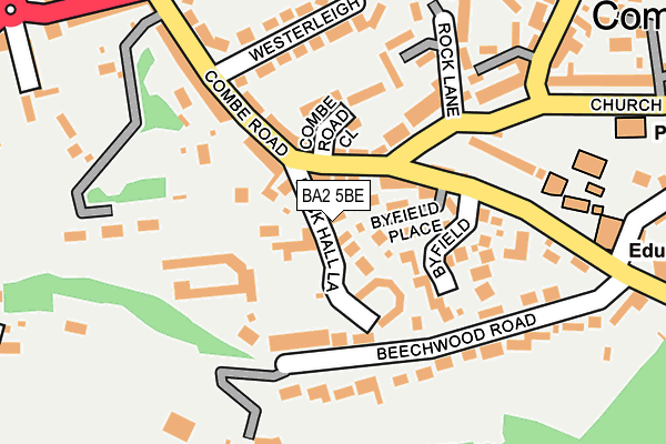BA2 5BE map - OS OpenMap – Local (Ordnance Survey)