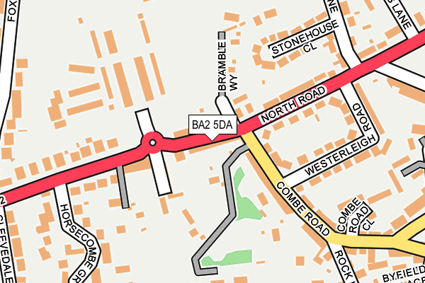BA2 5DA map - OS OpenMap – Local (Ordnance Survey)