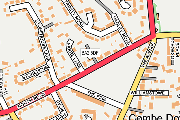 BA2 5DF map - OS OpenMap – Local (Ordnance Survey)