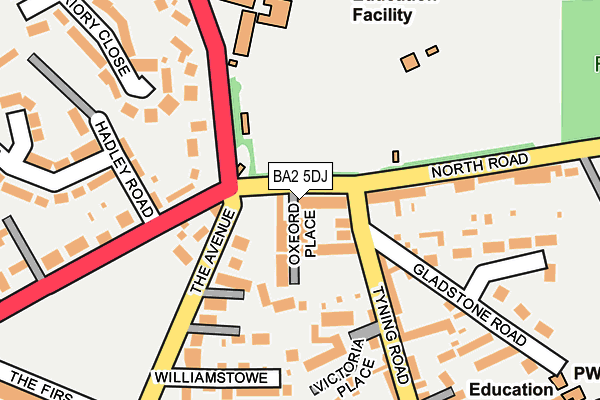 BA2 5DJ map - OS OpenMap – Local (Ordnance Survey)