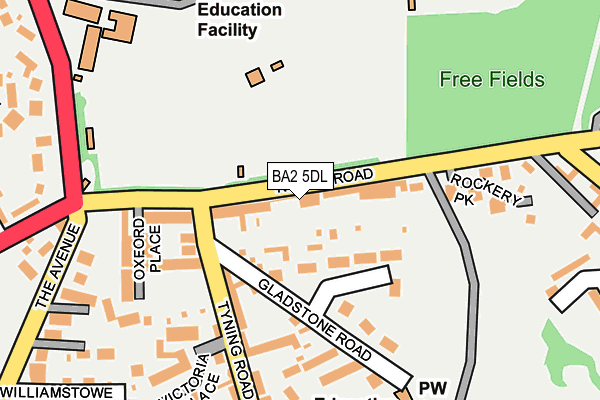 BA2 5DL map - OS OpenMap – Local (Ordnance Survey)
