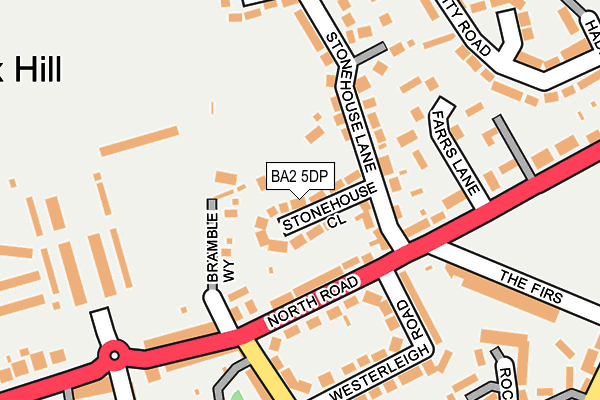 BA2 5DP map - OS OpenMap – Local (Ordnance Survey)