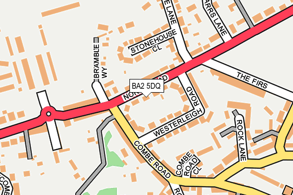 BA2 5DQ map - OS OpenMap – Local (Ordnance Survey)