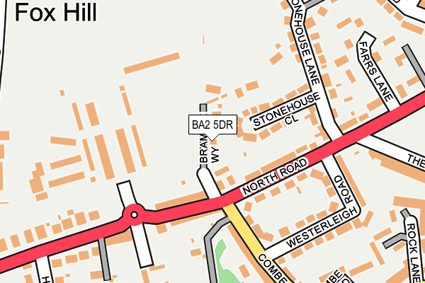 BA2 5DR map - OS OpenMap – Local (Ordnance Survey)