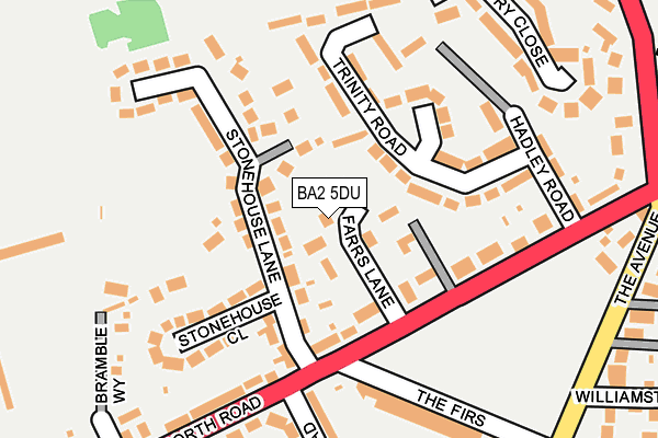 BA2 5DU map - OS OpenMap – Local (Ordnance Survey)