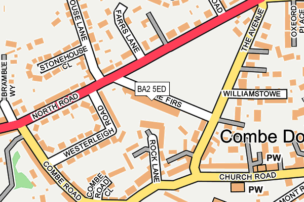 BA2 5ED map - OS OpenMap – Local (Ordnance Survey)