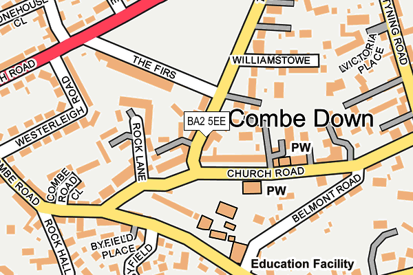 BA2 5EE map - OS OpenMap – Local (Ordnance Survey)