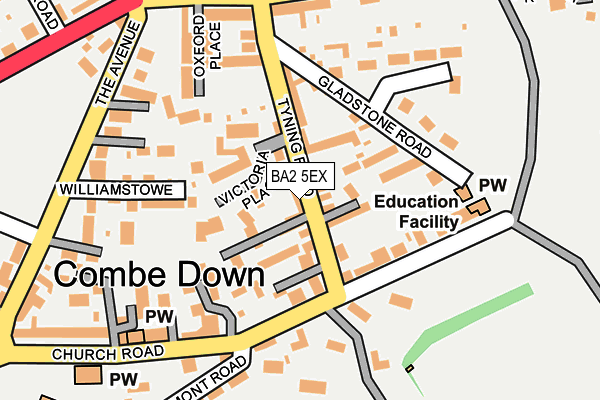 BA2 5EX map - OS OpenMap – Local (Ordnance Survey)