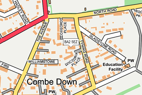 BA2 5EZ map - OS OpenMap – Local (Ordnance Survey)