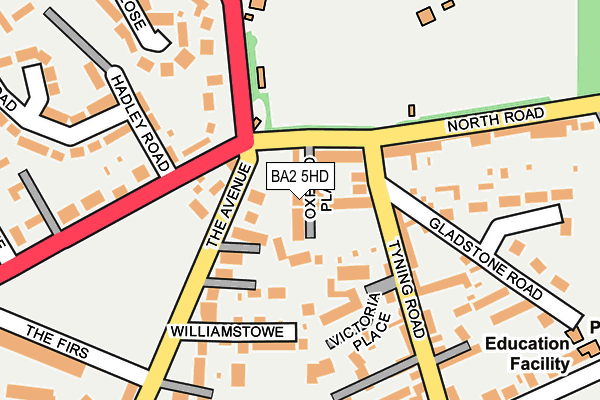 BA2 5HD map - OS OpenMap – Local (Ordnance Survey)