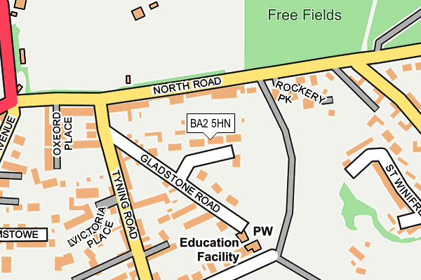 BA2 5HN map - OS OpenMap – Local (Ordnance Survey)