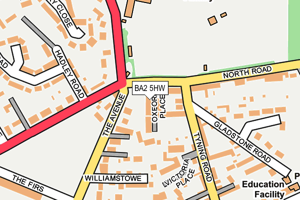 BA2 5HW map - OS OpenMap – Local (Ordnance Survey)