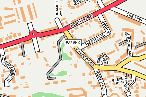 BA2 5HX map - OS OpenMap – Local (Ordnance Survey)