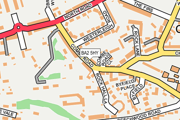 BA2 5HY map - OS OpenMap – Local (Ordnance Survey)