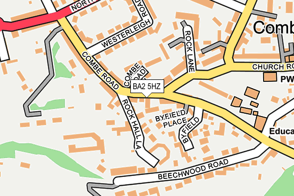 BA2 5HZ map - OS OpenMap – Local (Ordnance Survey)