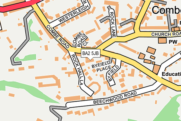 BA2 5JB map - OS OpenMap – Local (Ordnance Survey)