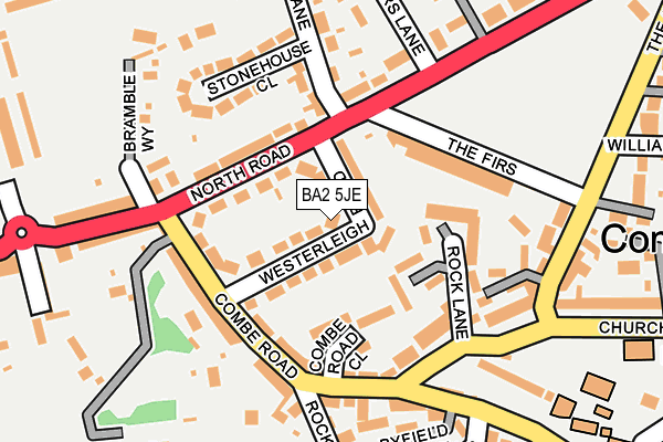 BA2 5JE map - OS OpenMap – Local (Ordnance Survey)