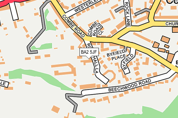 BA2 5JF map - OS OpenMap – Local (Ordnance Survey)