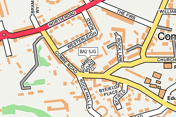 BA2 5JG map - OS OpenMap – Local (Ordnance Survey)