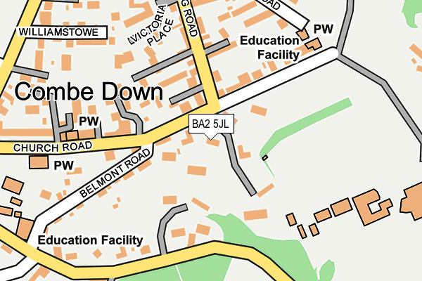 BA2 5JL map - OS OpenMap – Local (Ordnance Survey)