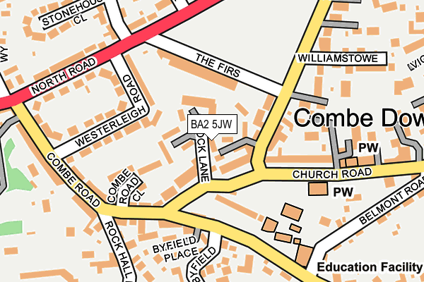 BA2 5JW map - OS OpenMap – Local (Ordnance Survey)