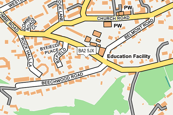 BA2 5JX map - OS OpenMap – Local (Ordnance Survey)