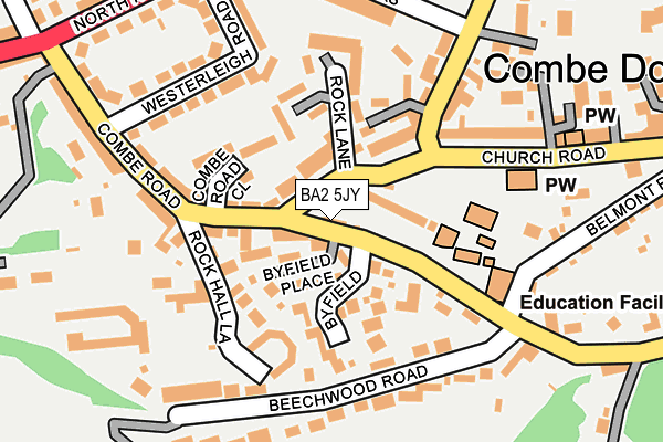 BA2 5JY map - OS OpenMap – Local (Ordnance Survey)
