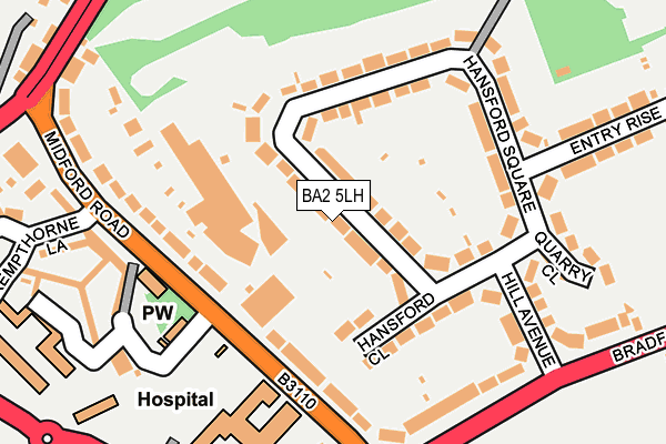 BA2 5LH map - OS OpenMap – Local (Ordnance Survey)