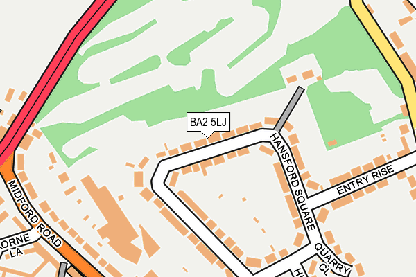 BA2 5LJ map - OS OpenMap – Local (Ordnance Survey)