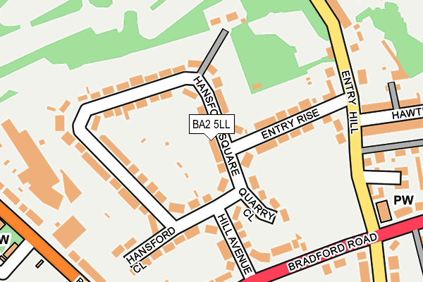 BA2 5LL map - OS OpenMap – Local (Ordnance Survey)