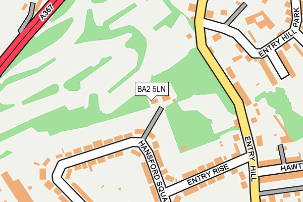 BA2 5LN map - OS OpenMap – Local (Ordnance Survey)