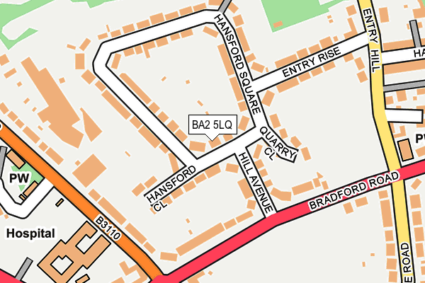 BA2 5LQ map - OS OpenMap – Local (Ordnance Survey)