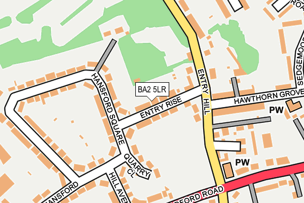 BA2 5LR map - OS OpenMap – Local (Ordnance Survey)